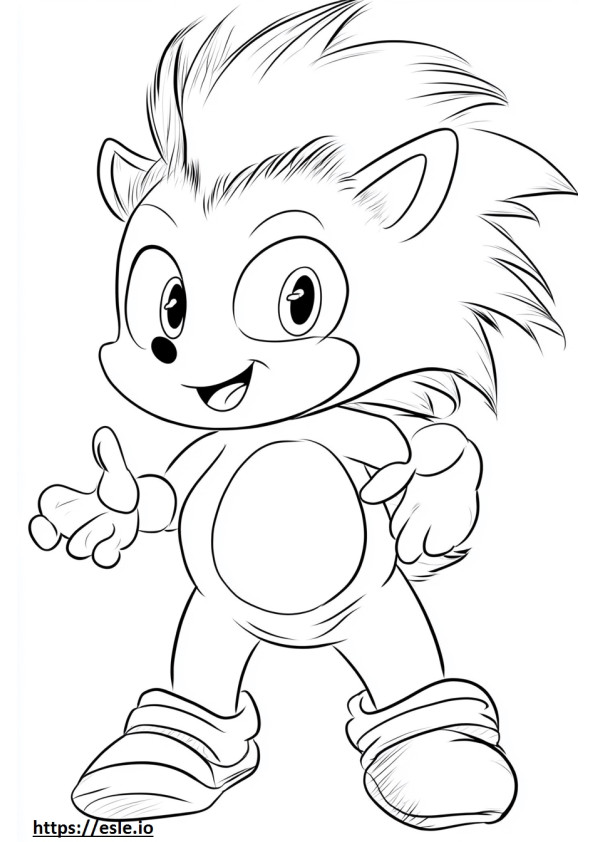 Baby sonic the hedgehog coloring page