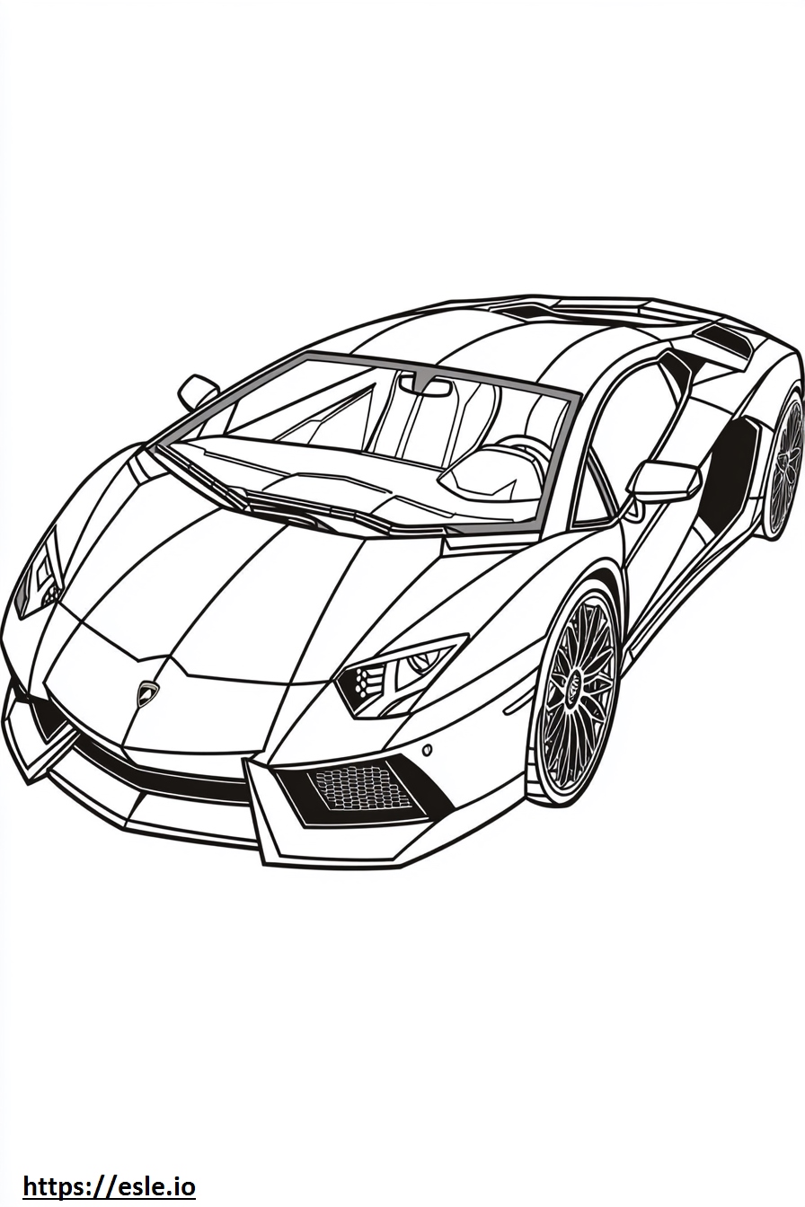 Pagina color lamborghini 2018 fisa de colorat