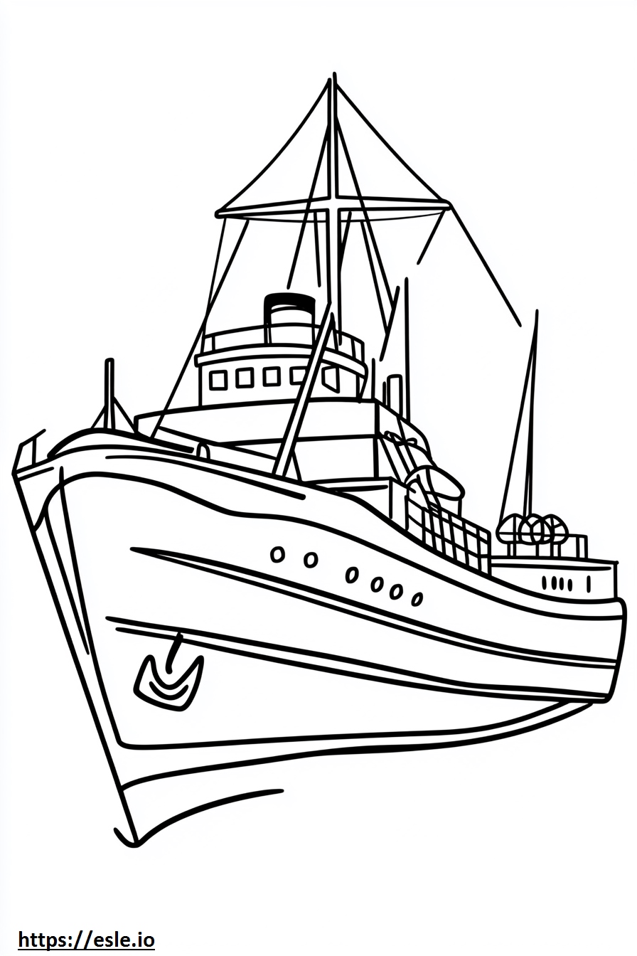 1565 Schiff ausmalbild für kinder