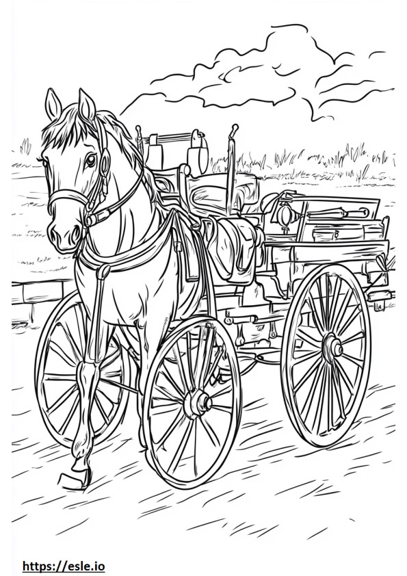 1800s fire engine horse drawn coloring sheet