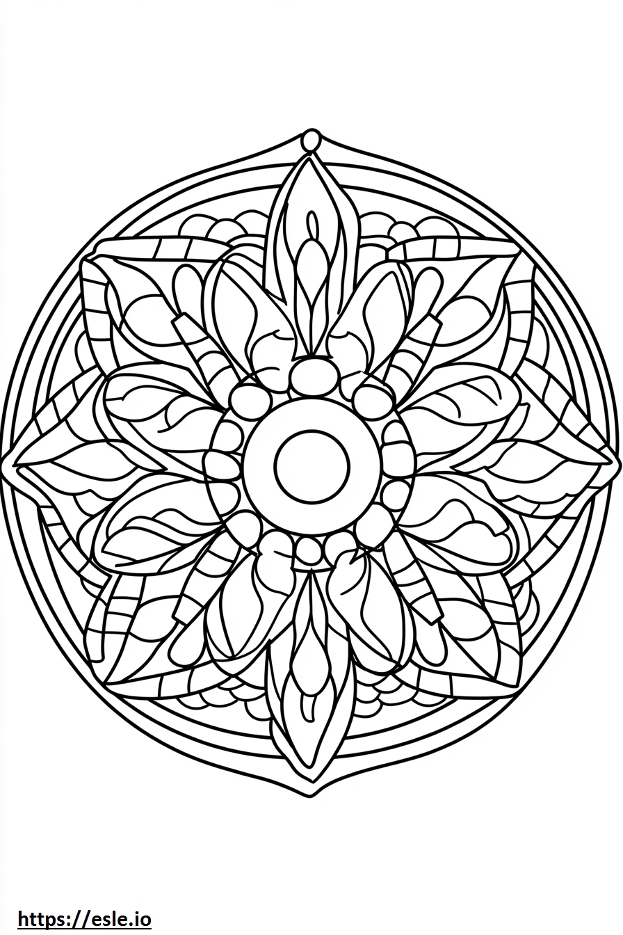 ホリデーマンダラ 塗り絵 無料