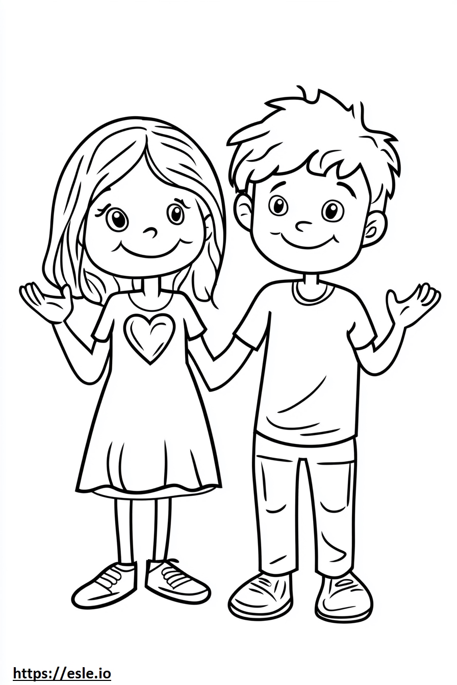 Ama il tuo prossimo disegno da colorare