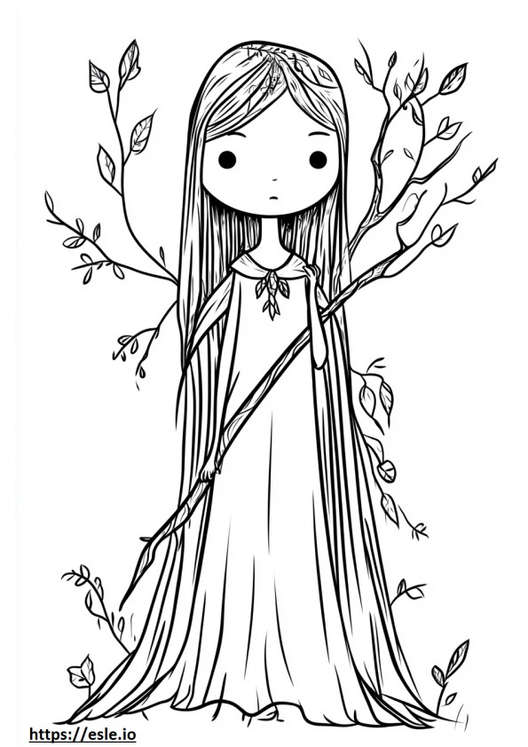 Enchanted coloring sheet