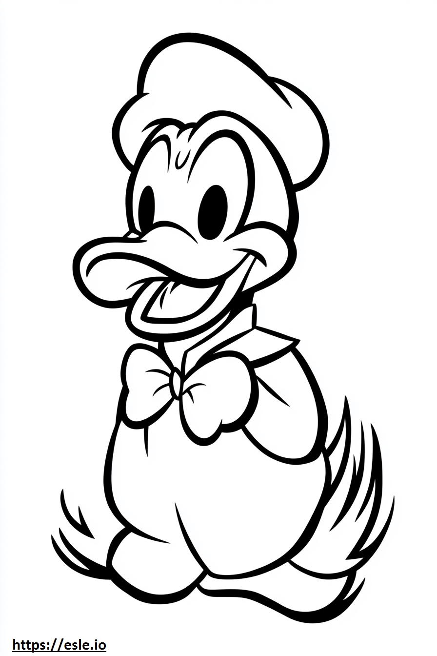 rața Donald pentru colorat
