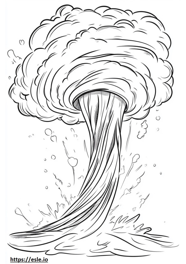 Tornado per disegno da colorare