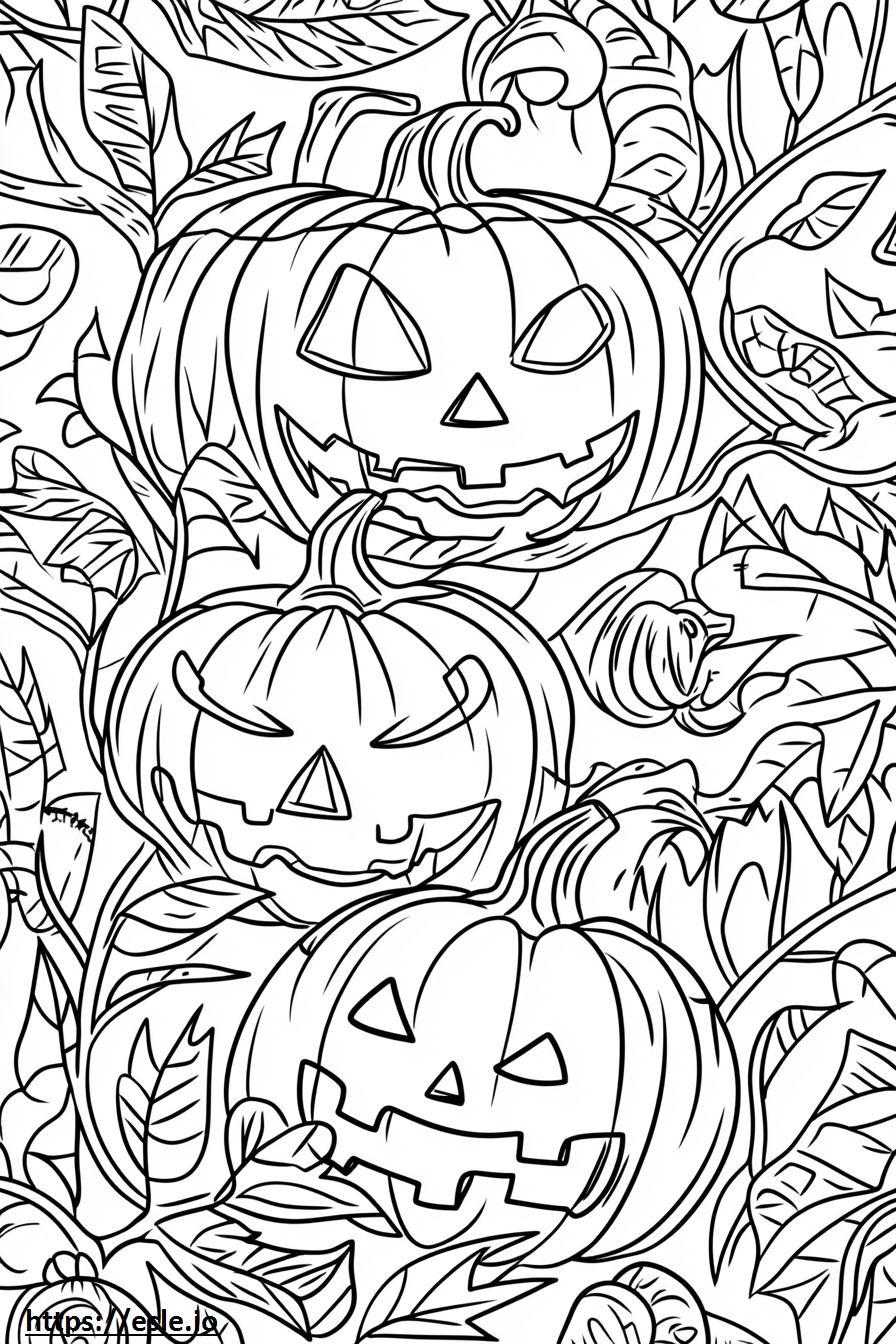 Online halloween coloring page - Free printable