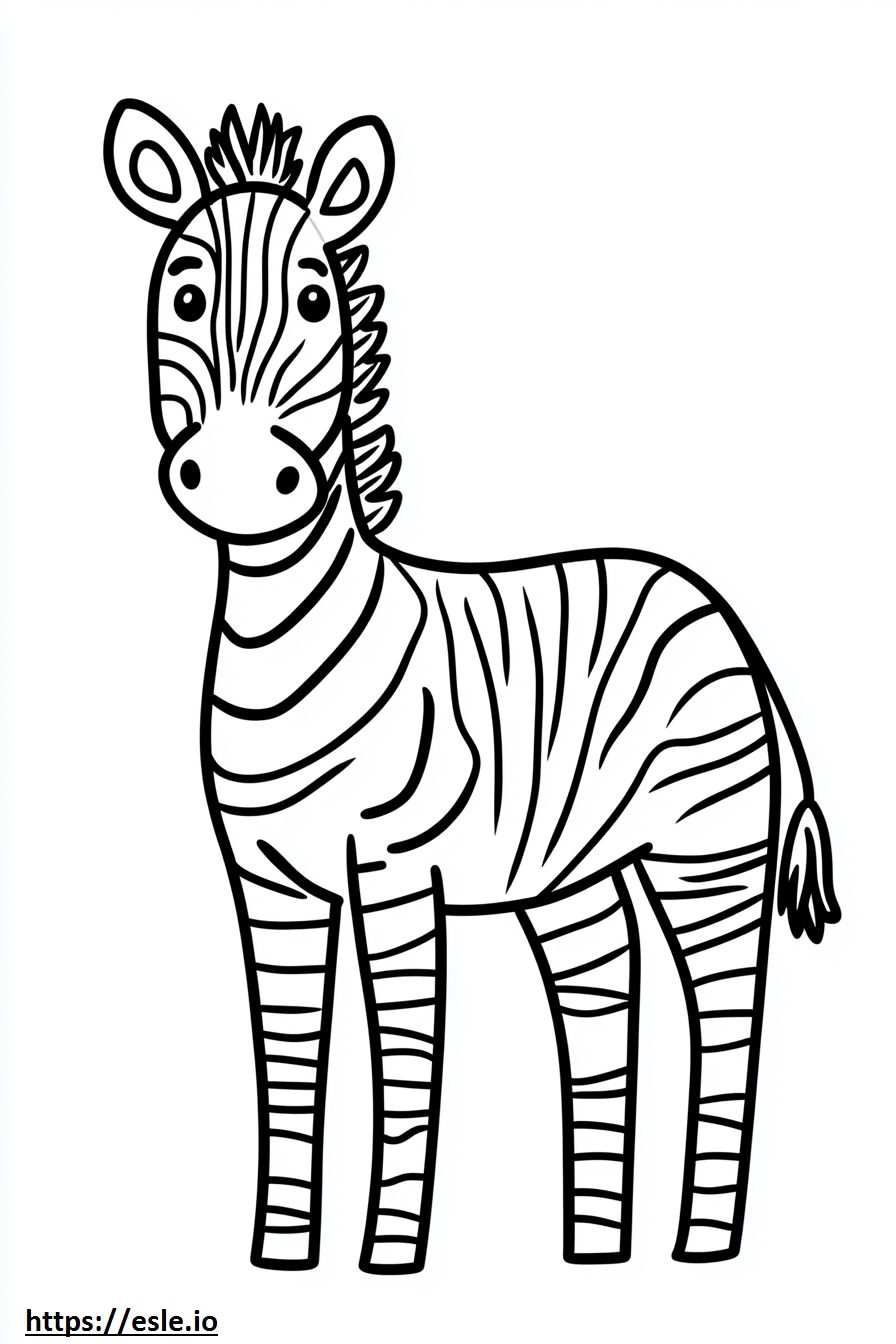 Zebra with no stripes coloring sheet