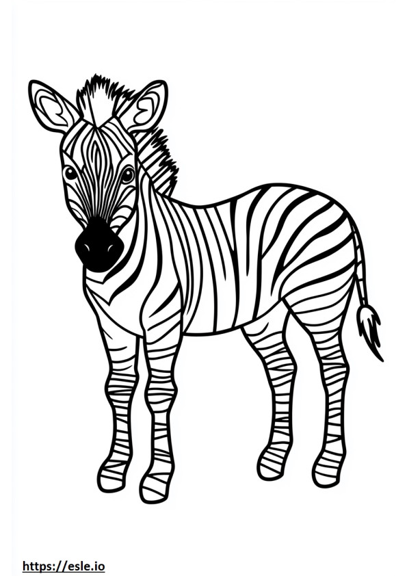 Zebra zonder strepen kleurplaat makkelijk