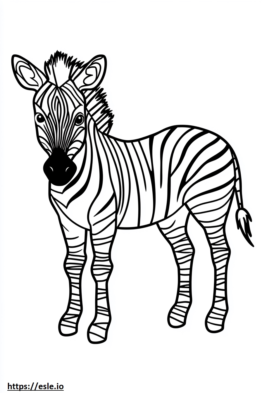 Zebra senza strisce disegno da colorare