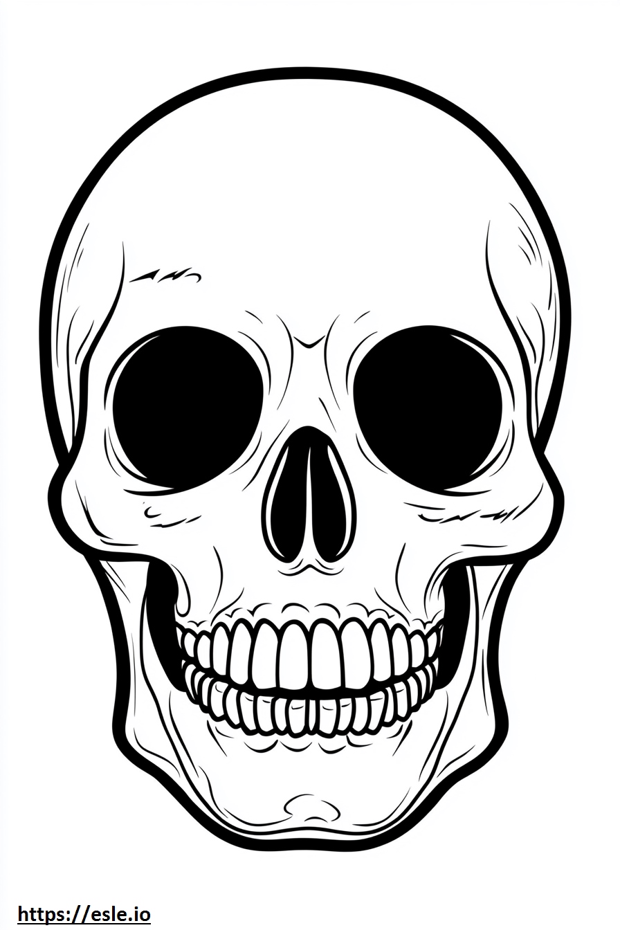Skull tattoo coloring page