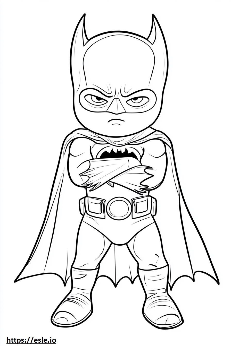 Easy baby batman coloring page