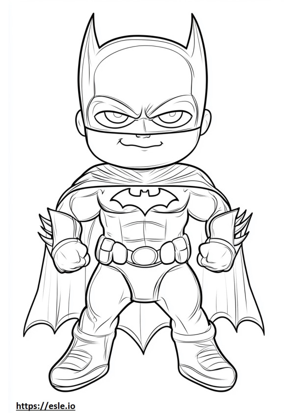 Easy baby batman for coloring