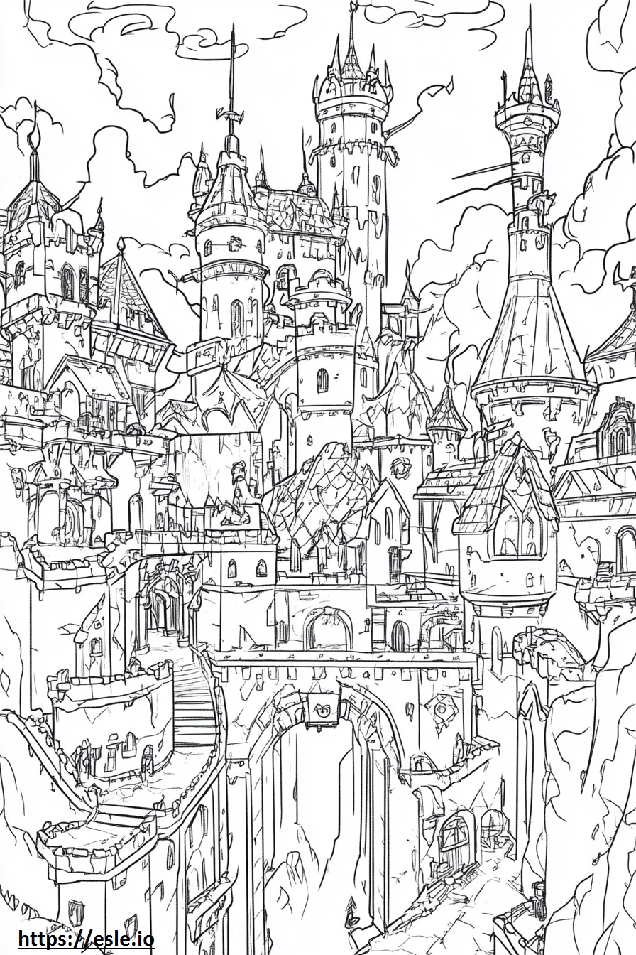Easy Dungeons and Dragons Coloring Page for Kids