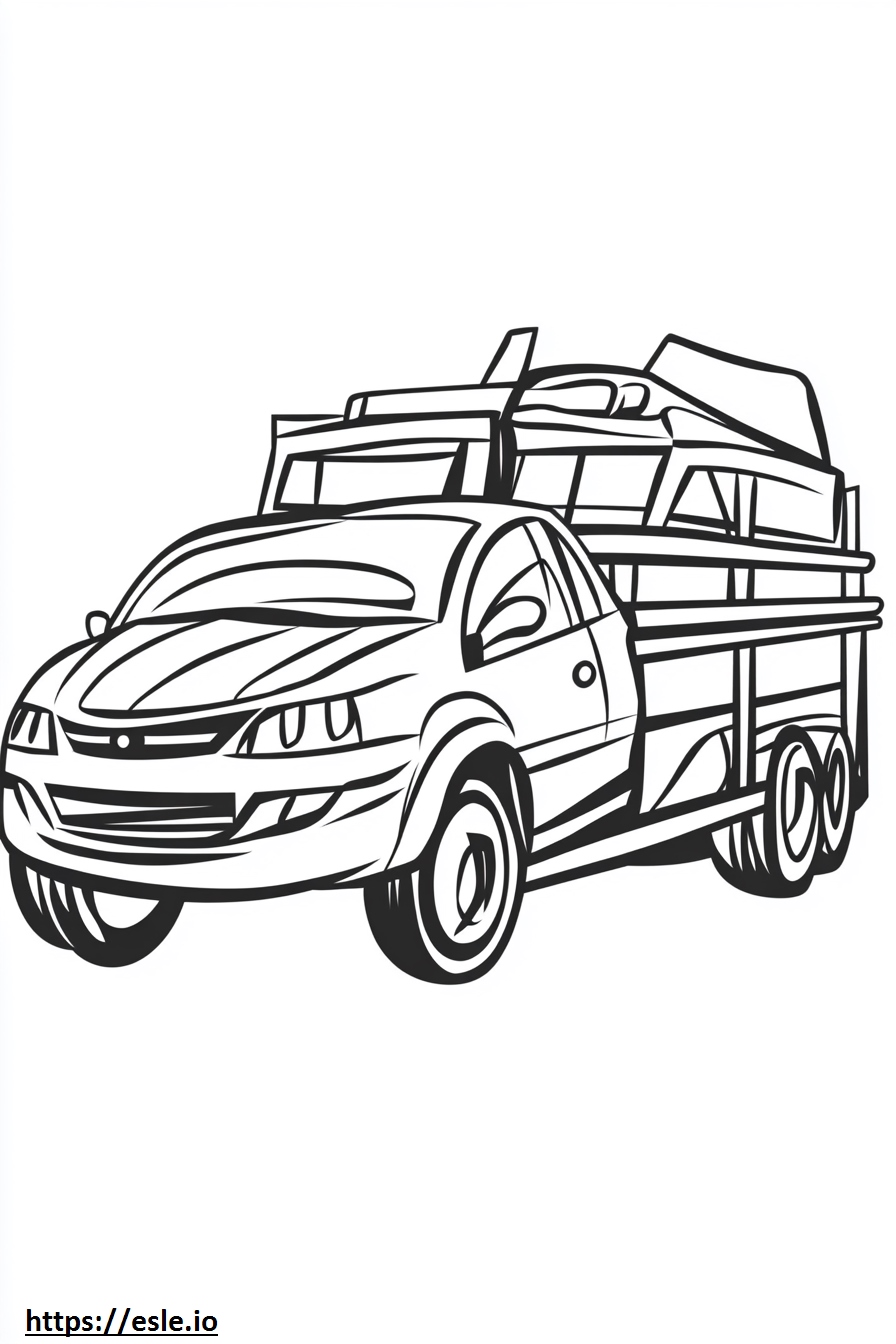 Car carrier truck free printable