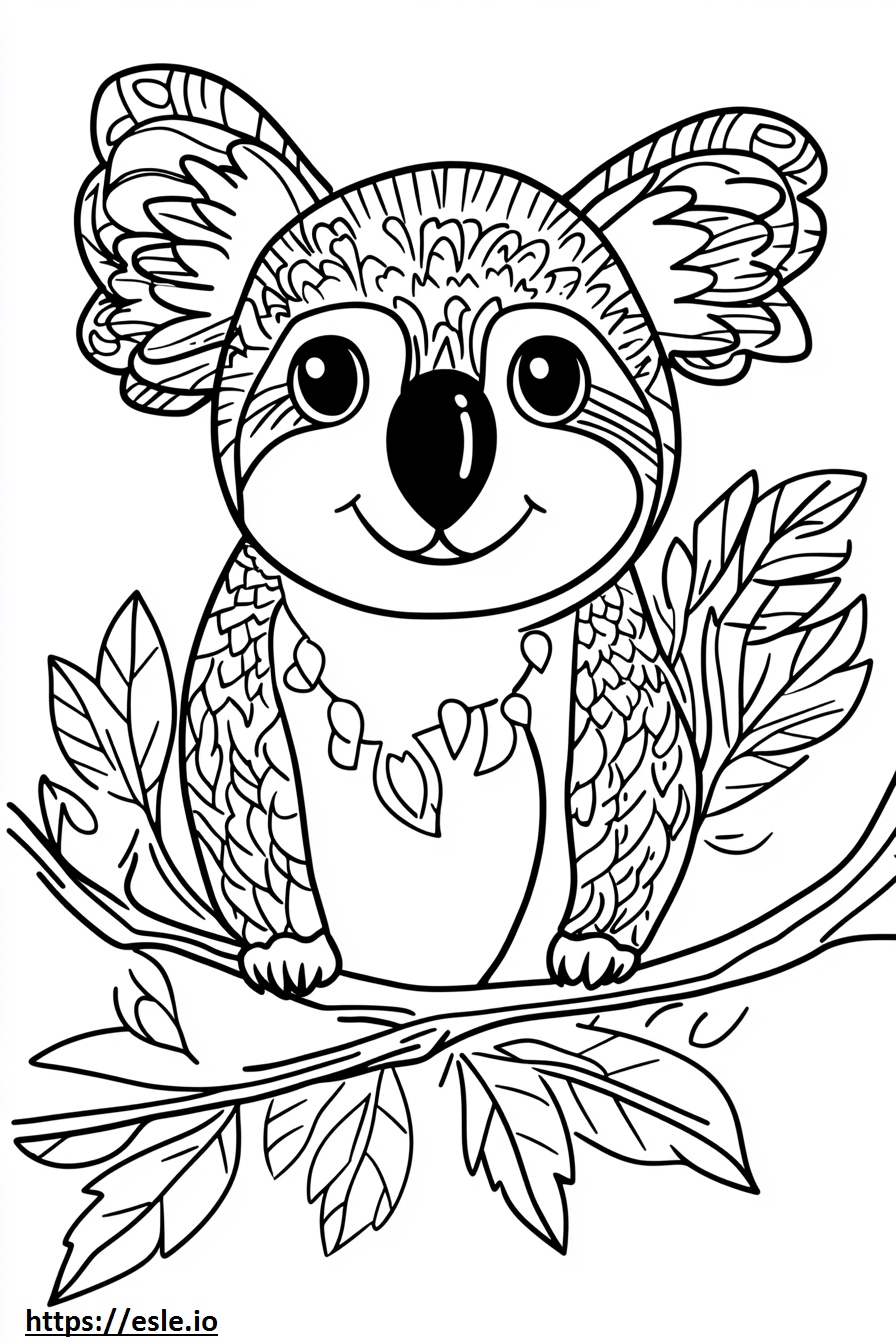 Australian christmas coloring page