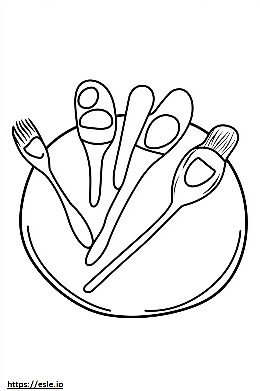 Artist palette coloring sheet