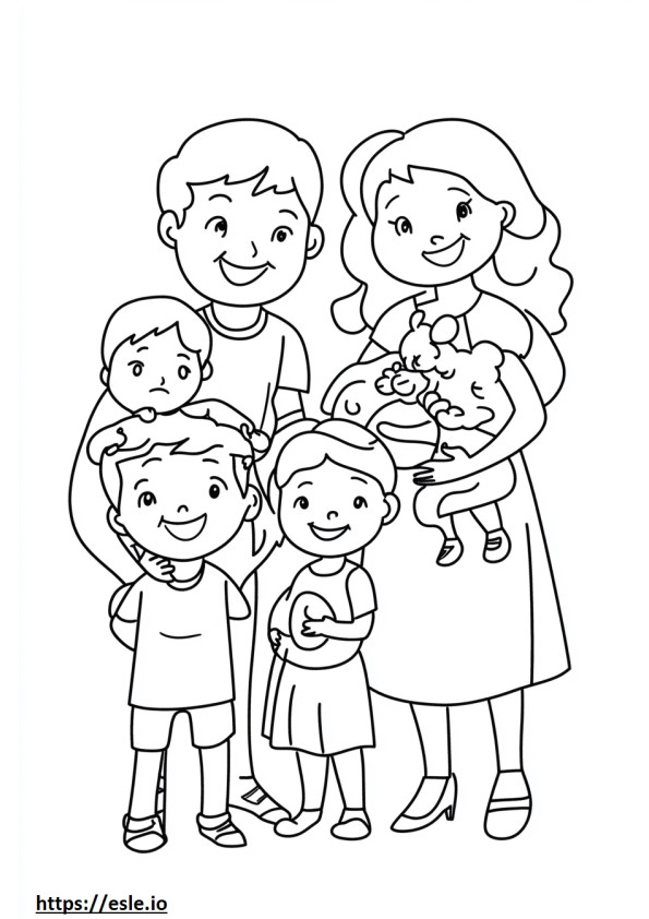 Coco family cocomelon coloring sheet