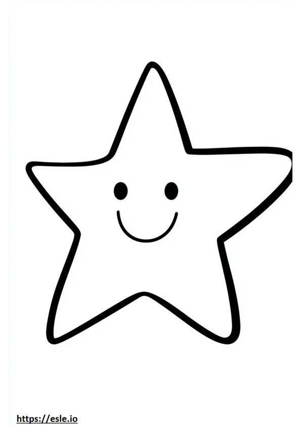 Star cartoon coloring page