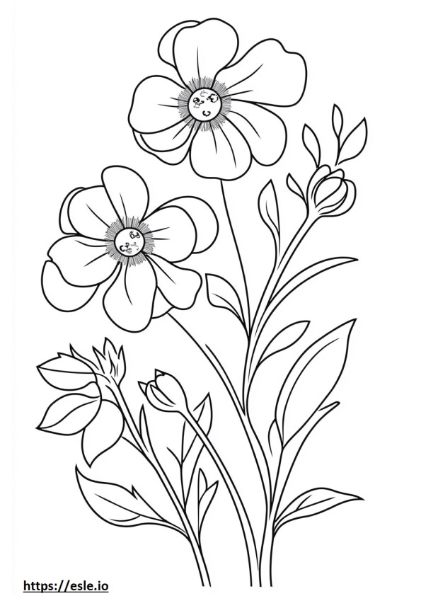 Bloemen kleurplaat makkelijk