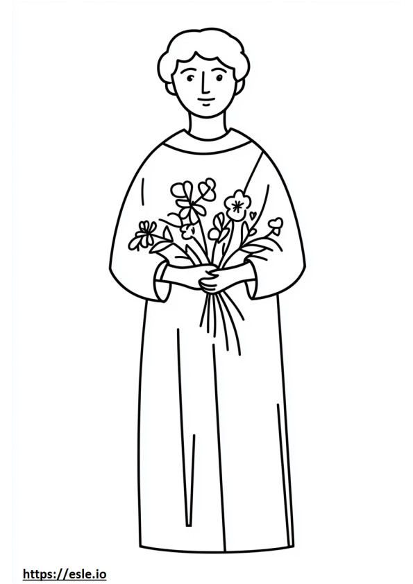 Saint valentine coloring sheet