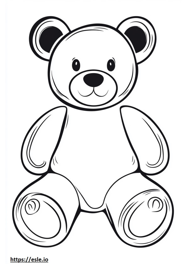 Blank teddy bear coloring page