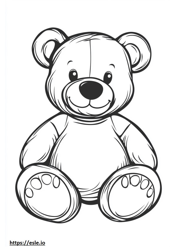 Blank teddy bear coloring sheet