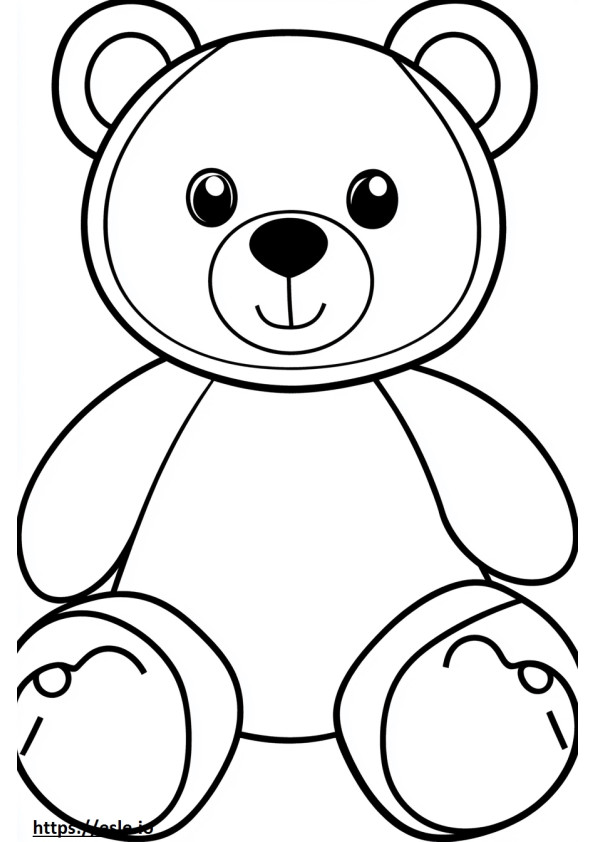 Blank teddy bear for coloring