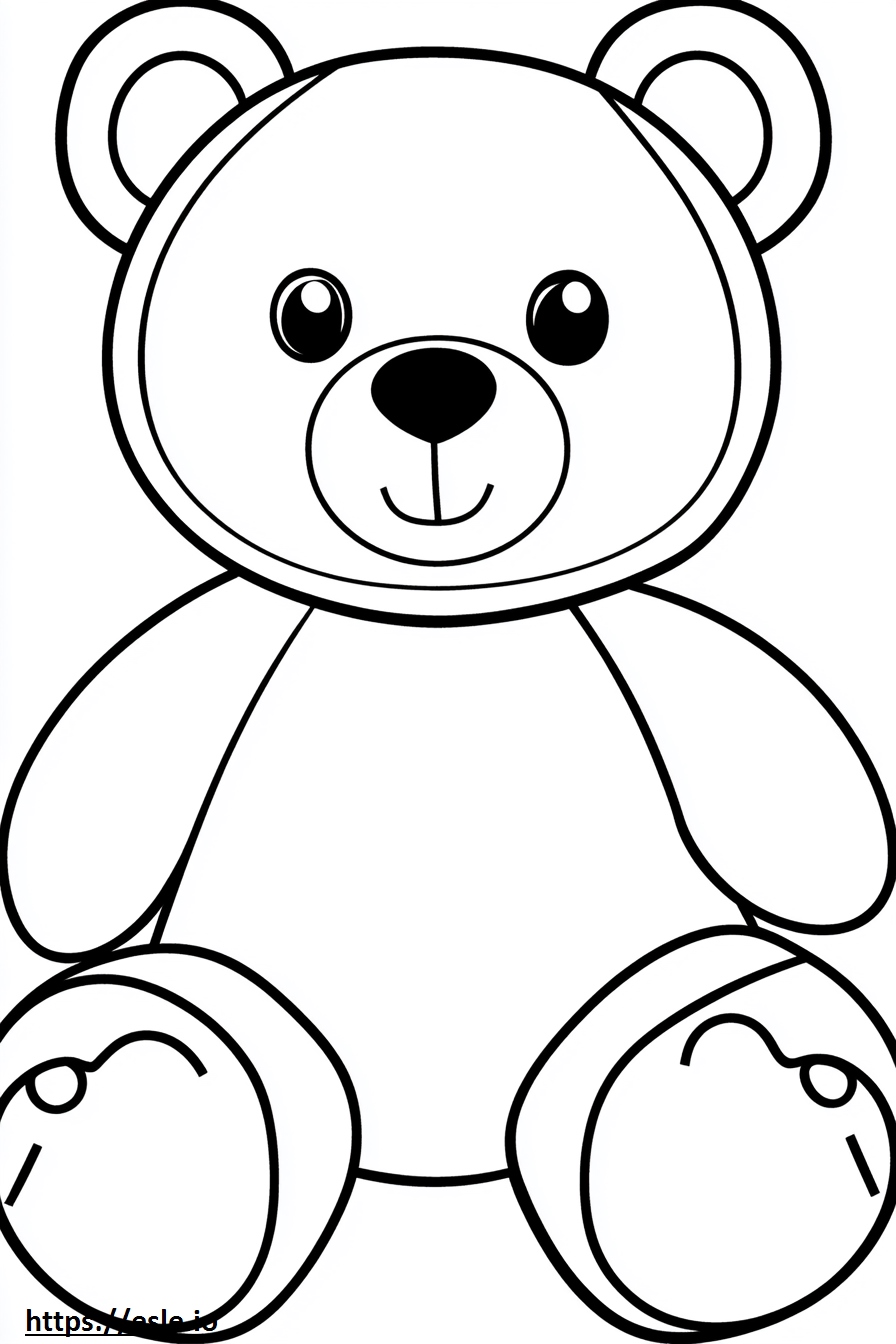 Blank teddy bear for coloring