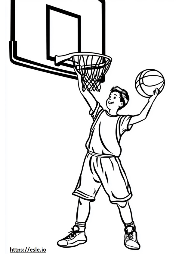 Kids basketball for coloring