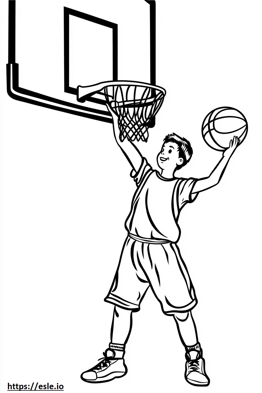 Kids basketball for coloring