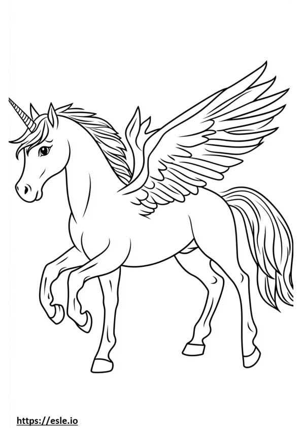 Pégaso realista para colorir