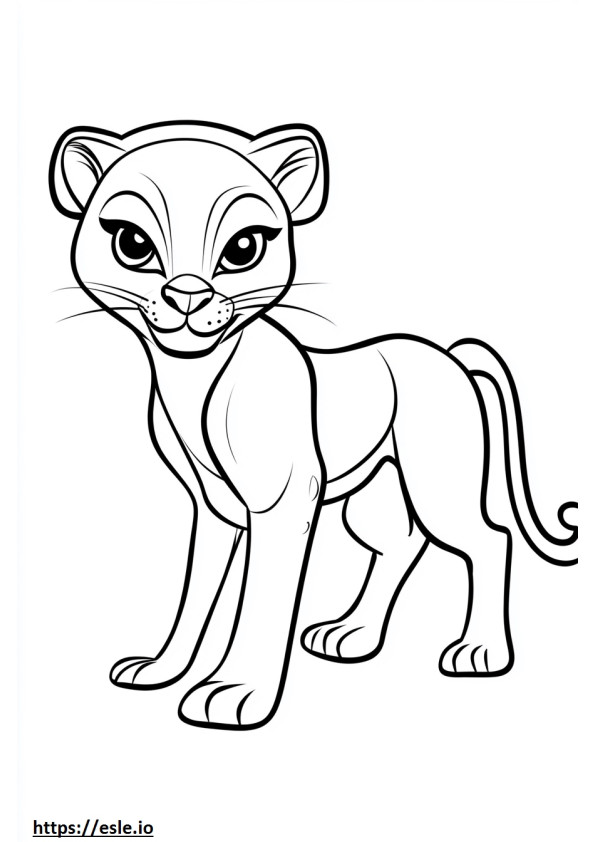 Pink panter for coloring