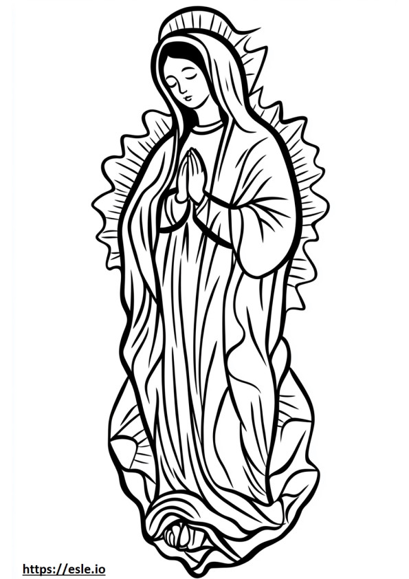 Lady of guadalupe coloring sheet