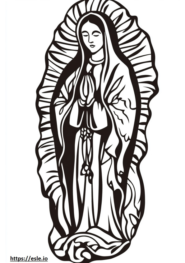 Lady of guadalupe for coloring