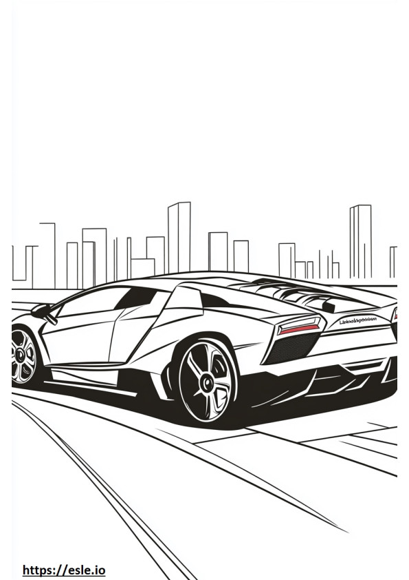 Lamborghini reventon coloring page