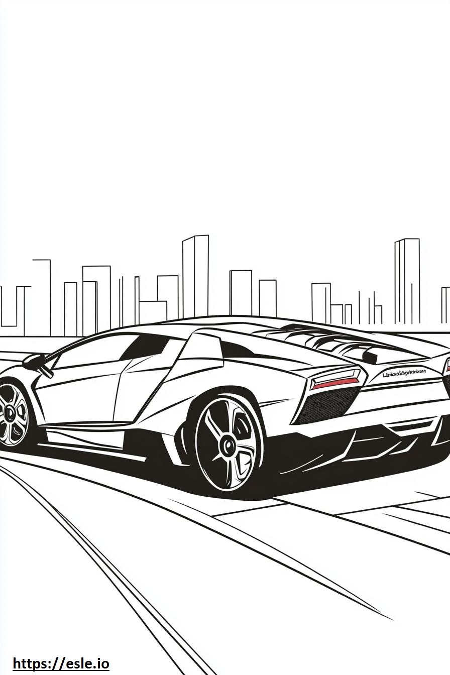 Lamborghini kembali gambar mewarnai