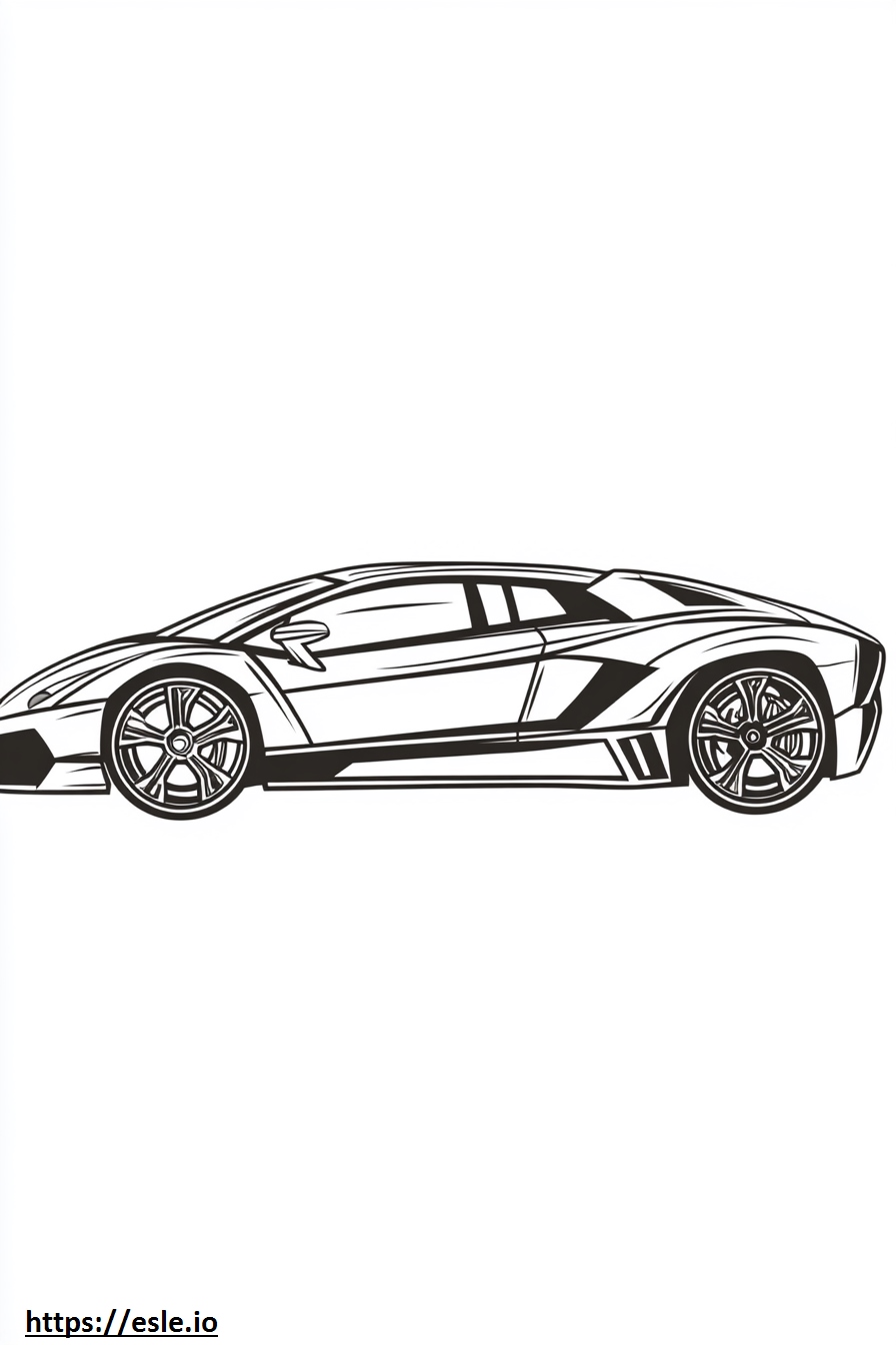 ランボルギーニ レヴェントン 可愛塗り絵