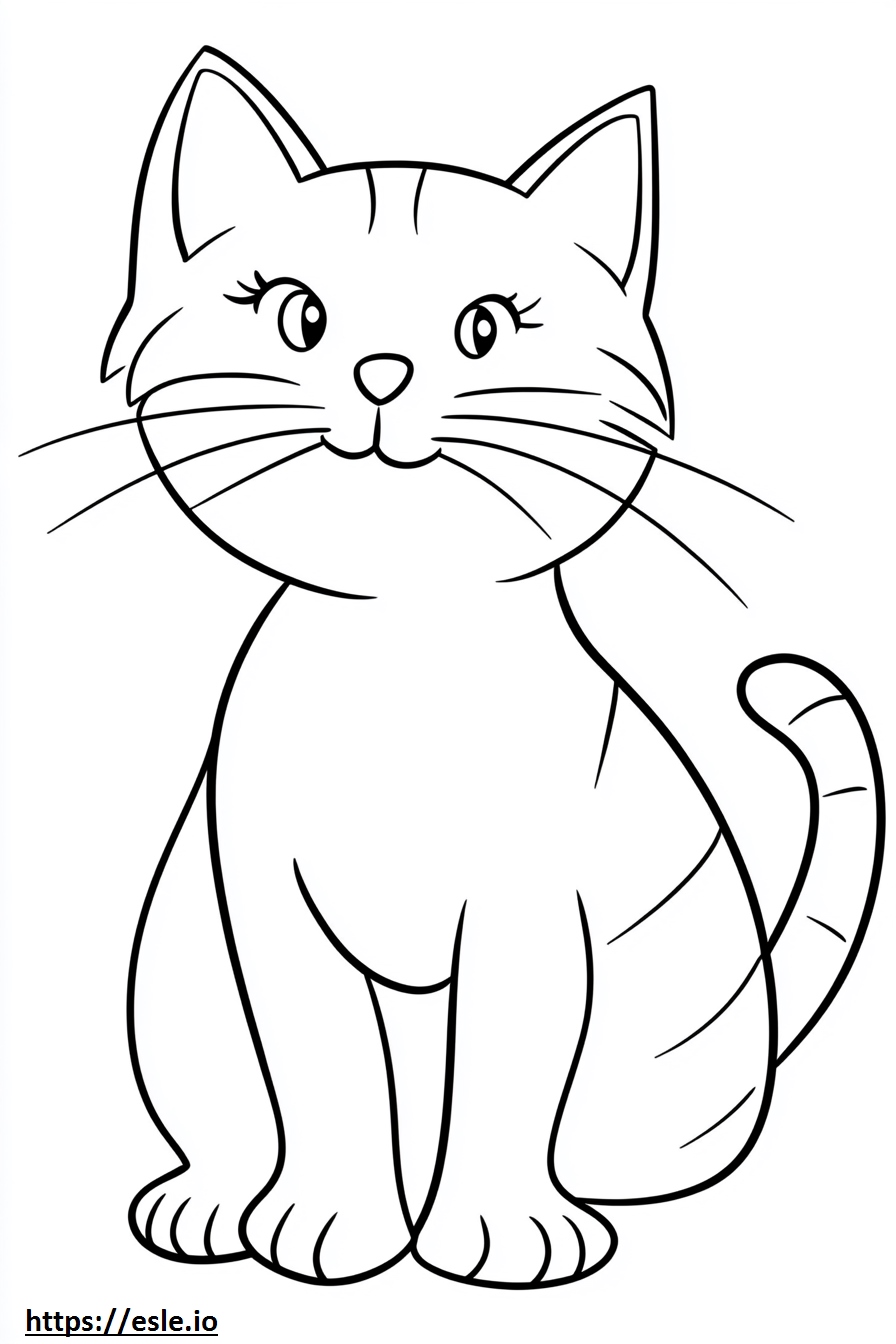 Cat in the cat coloring sheet