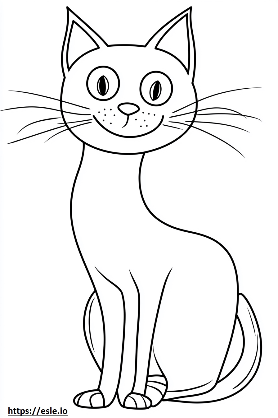 Gatto nel gatto disegno da colorare