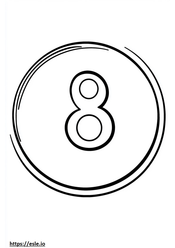 8 bal afbeelding kleurplaten