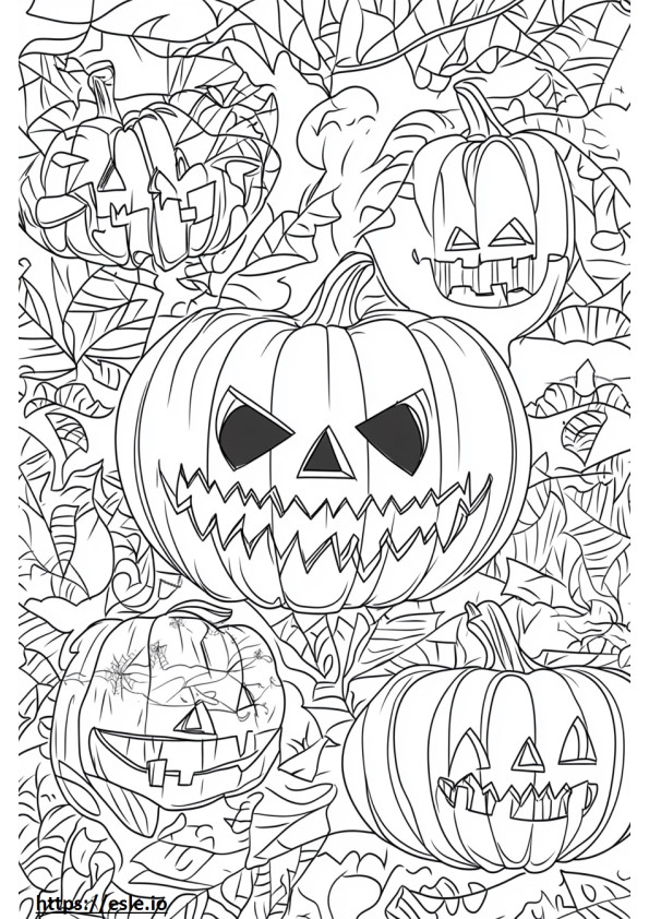 Halloween difficile disegno da colorare