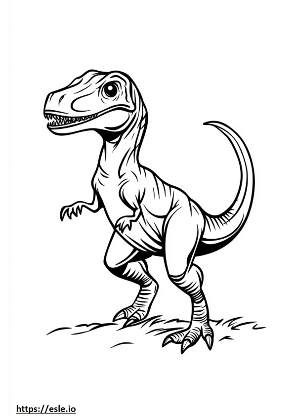 Velociraptor ausmalbild zum ausdrucken