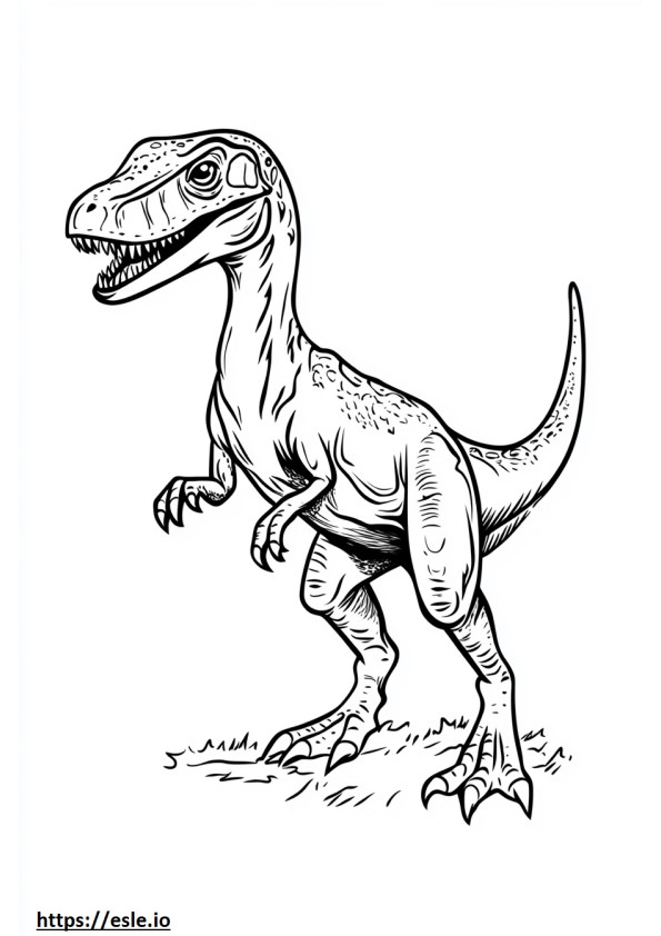 Velociraptor ausmalbild für kinder