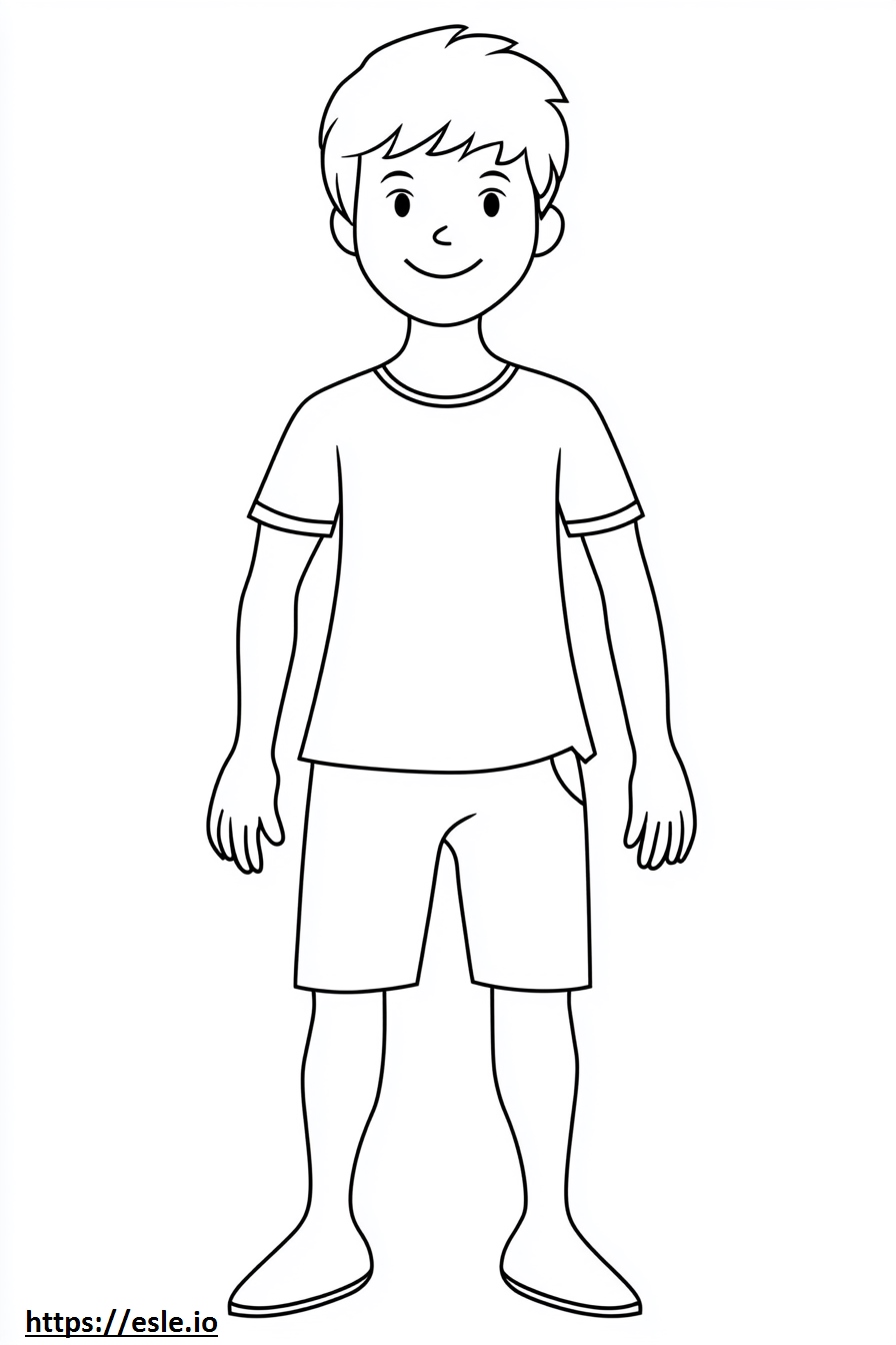 Niedlicher Mensch ausmalbild für kinder