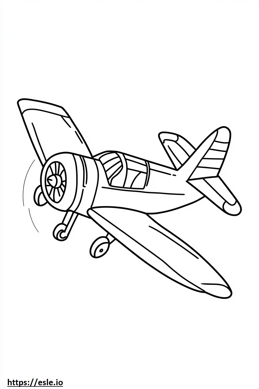水上飛行機 可愛塗り絵