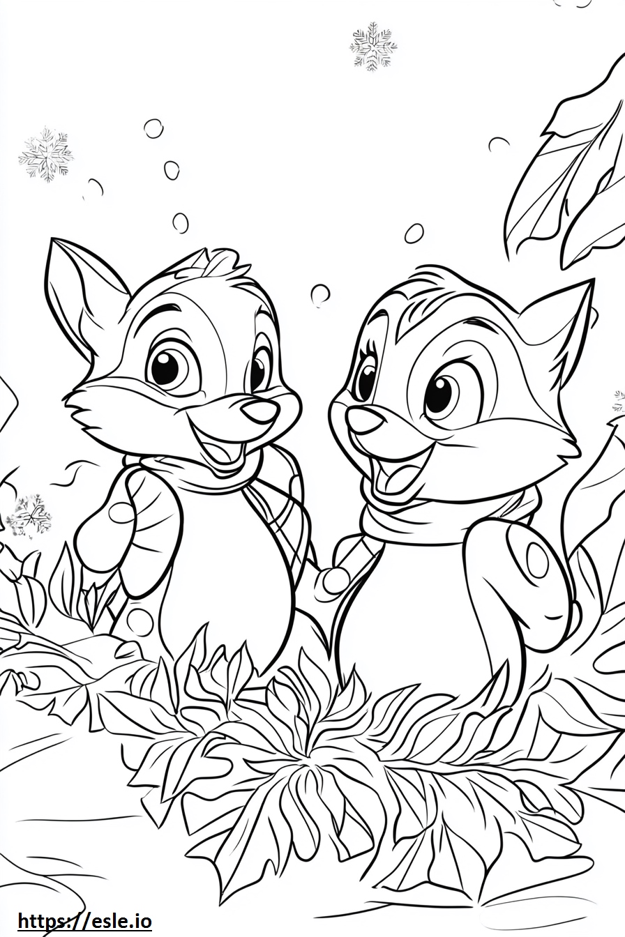 Chip and dale christmas free printable