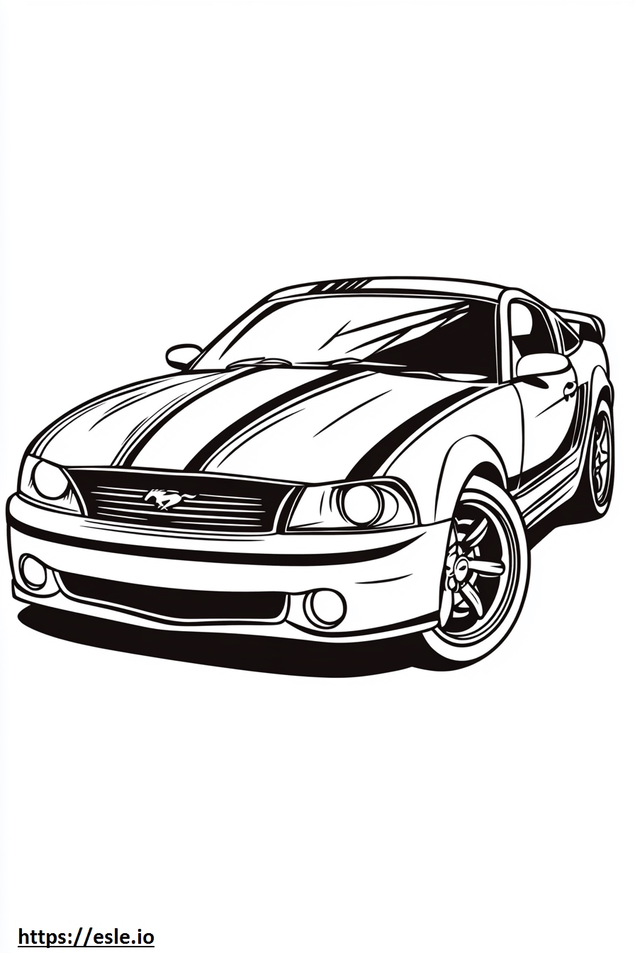 Mustang GT del 2004 da colorare - Disegno Gratis da Stampare