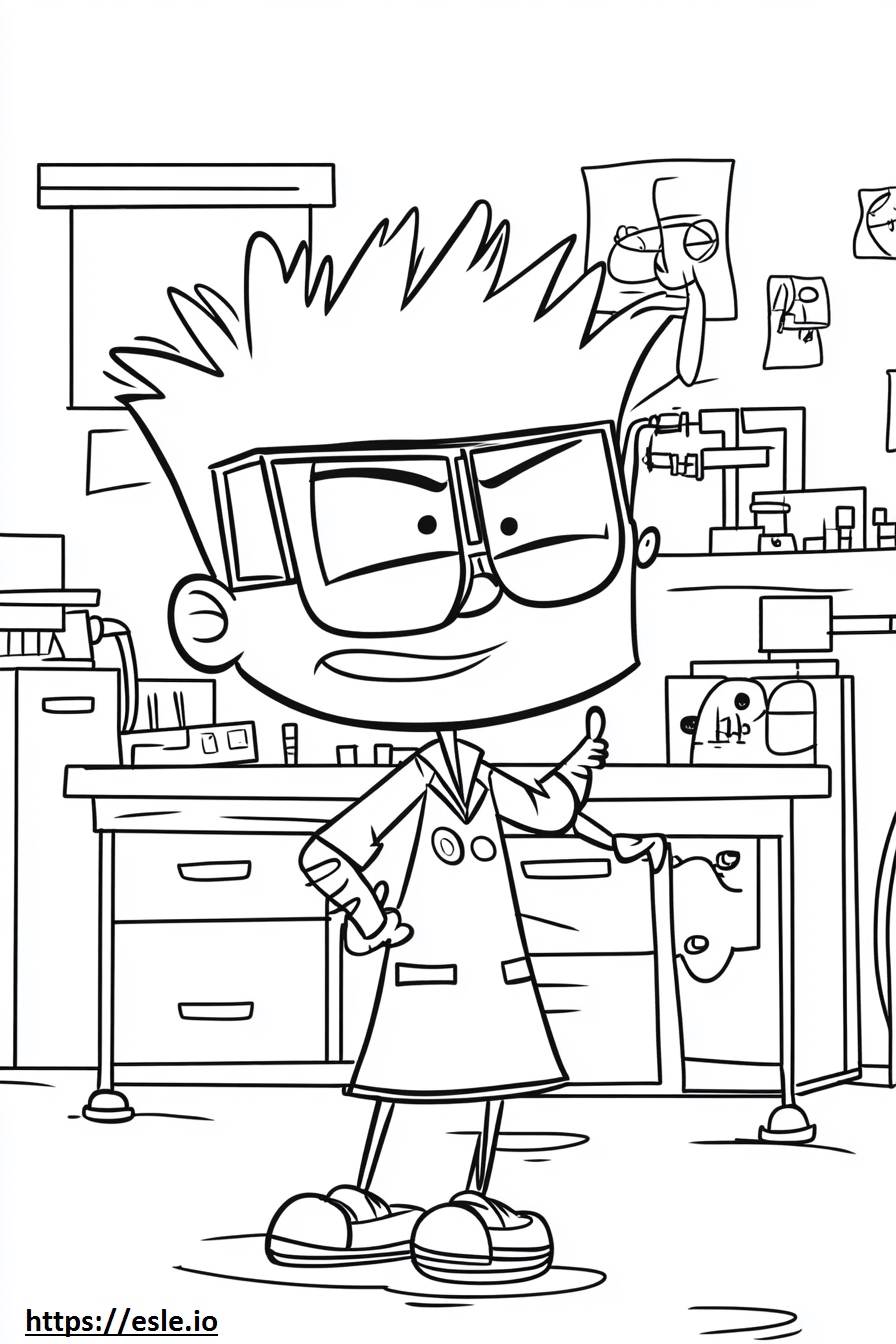 Desenho do Laboratório de Dexter para Colorir Grátis