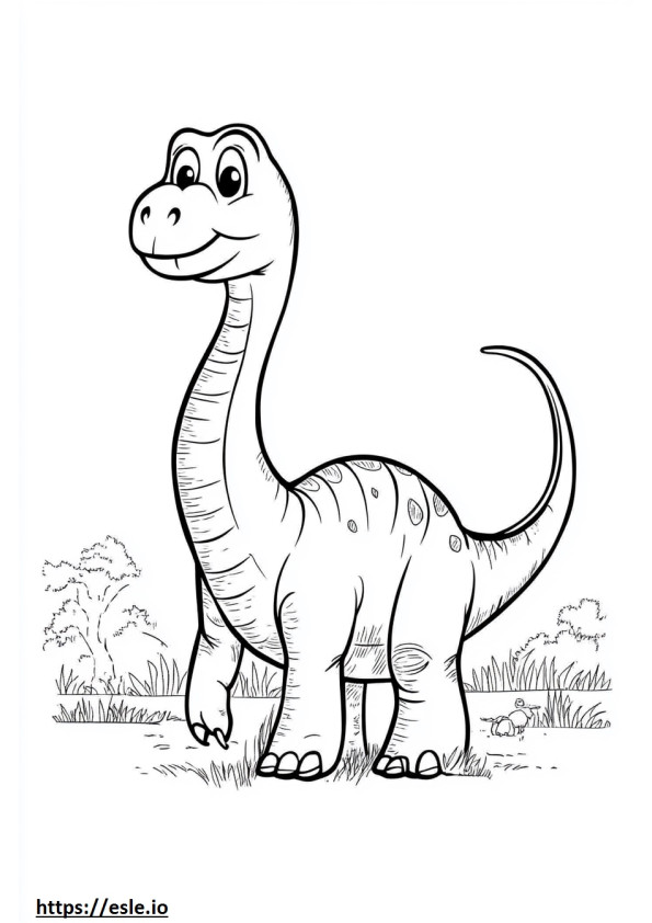 Dinosauruksen piirustus värityskuvia