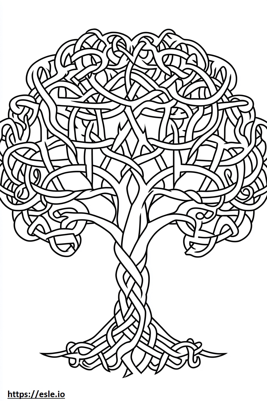 Celtic tree of life coloring sheet